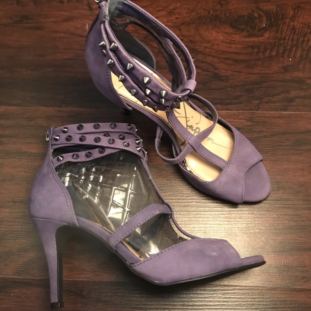 JESSICA SIMPSON MANIAH Purple Spiked Heels